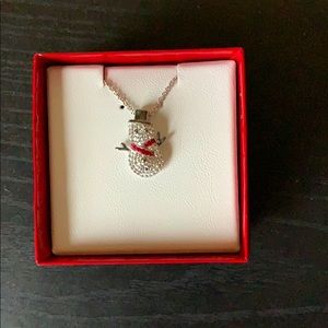 Snowman Crystal Necklace